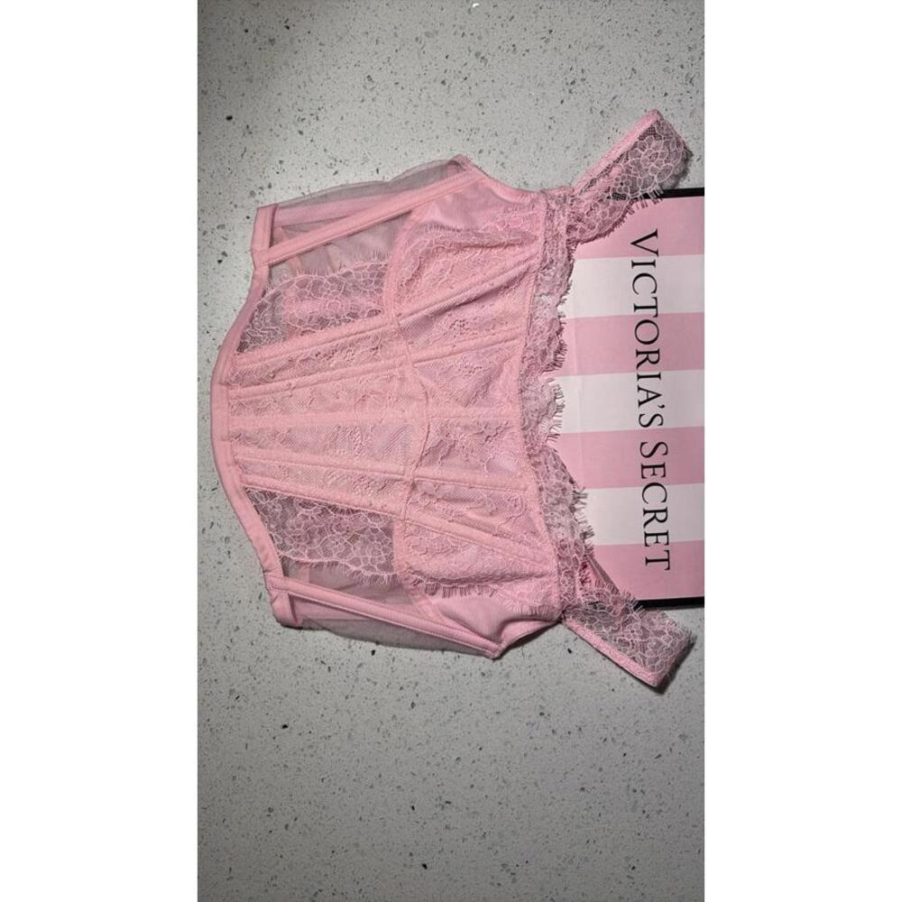 NWT Victoria’s Secret Dream Angels Pink Lace Corset Top Size S/P